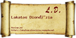 Lakatos Dionízia névjegykártya